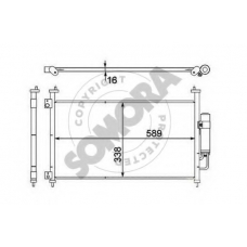 123360 SOMORA Конденсатор, кондиционер