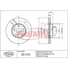 BD-1270 FREMAX Тормозной диск