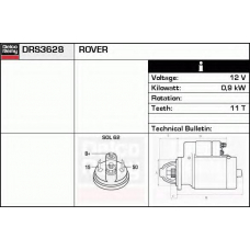 DRS3628 DELCO REMY Стартер