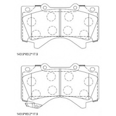 KD2387 ASIMCO Комплект тормозных колодок, дисковый тормоз