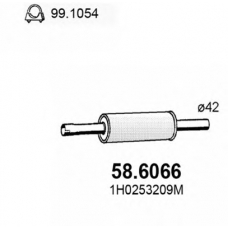 58.6066 ASSO Средний глушитель выхлопных газов