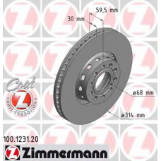 100.1231.20 ZIMMERMANN Тормозной диск