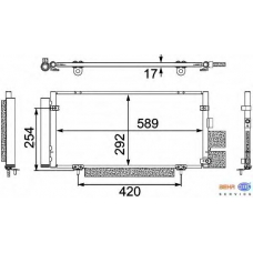 8FC 351 304-121 HELLA Конденсатор, кондиционер