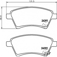 8DB 355 012-511 HELLA Комплект тормозных колодок, дисковый тормоз