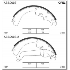 ABS2908 Allied Nippon Колодки барабанные