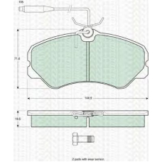 8110 10905 TRIDON Brake pads - front