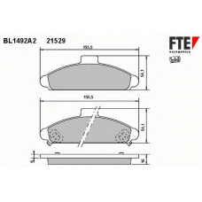 BL1492A2 FTE Комплект тормозных колодок, дисковый тормоз