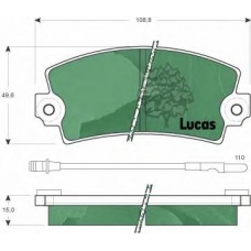 GDB1303 TRW Комплект тормозных колодок, дисковый тормоз