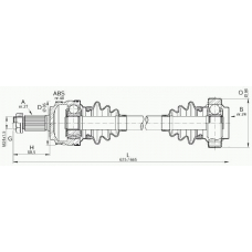 DRS6104.00 OPEN PARTS Приводной вал