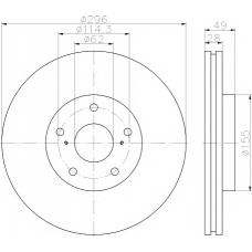 8DD 355 117-431 HELLA PAGID Тормозной диск