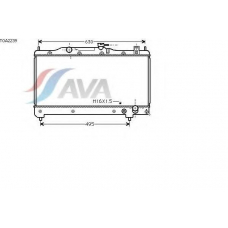 TOA2239 AVA Радиатор, охлаждение двигателя