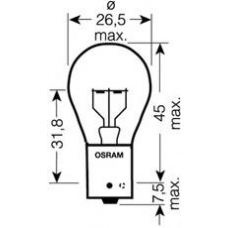 7511LTS-02B OSRAM Лампа накаливания, фонарь указателя поворота; ламп