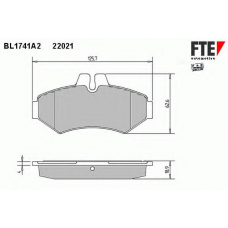 BL1741A2 FTE Комплект тормозных колодок, дисковый тормоз