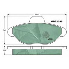 GDB1099 TRW Комплект тормозных колодок, дисковый тормоз