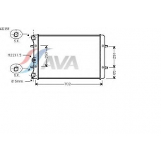 AI2155 AVA Радиатор, охлаждение двигателя