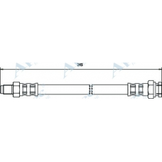 HOS3258 APEC Тормозной шланг