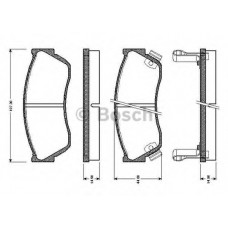 0 986 TB2 080 BOSCH Комплект тормозных колодок, дисковый тормоз