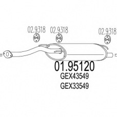 01.95120 MTS Глушитель выхлопных газов конечный