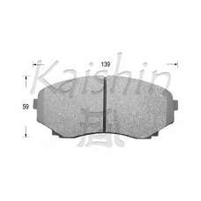 D3110 KAISHIN Комплект тормозных колодок, дисковый тормоз