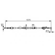 1 987 482 095 BOSCH Трос, стояночная тормозная система