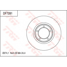 DF7281 TRW Тормозной диск