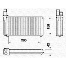 350218051000 MAGNETI MARELLI Теплообменник, отопление салона