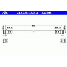 24.5228-0235.3 ATE Тормозной шланг