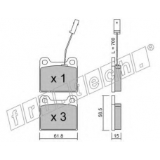 003.3 fri.tech. Комплект тормозных колодок, дисковый тормоз