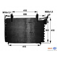 8FC 351 036-711 HELLA Конденсатор, кондиционер