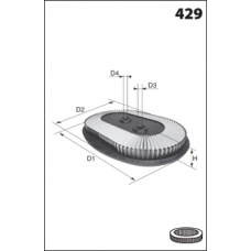 EL3939 MECAFILTER Воздушный фильтр