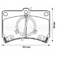 572144B BENDIX Комплект тормозных колодок, дисковый тормоз