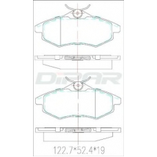 DFB3490 DITAS Комплект тормозных колодок, дисковый тормоз