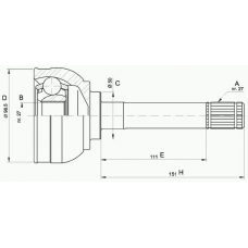 CVJ5563.10 OPEN PARTS Шарнирный комплект, приводной вал