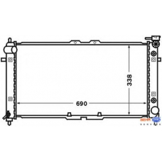 8MK 376 727-691 HELLA Радиатор, охлаждение двигателя