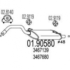 01.90580 MTS Глушитель выхлопных газов конечный