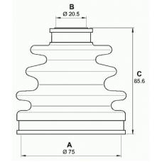 SJK7263.00 OPEN PARTS Комплект пылника, приводной вал