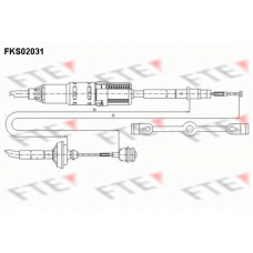 FKS02031 FTE Трос, управление сцеплением