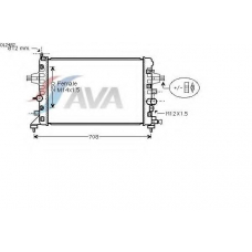 OL2482 AVA Радиатор, охлаждение двигателя