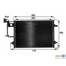 8FC 351 038-431 HELLA Конденсатор, кондиционер