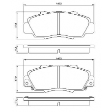 0 986 461 142 BOSCH Комплект тормозных колодок, дисковый тормоз