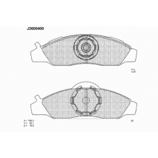 J3600400 NIPPARTS Комплект тормозных колодок, дисковый тормоз