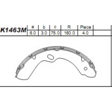 K1463M ASIMCO Комплект тормозных колодок