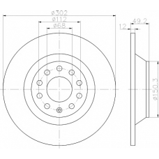 8DD 355 122-141 HELLA PAGID Тормозной диск