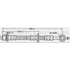 BBH7271 BORG & BECK Тормозной шланг