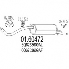 01.60472 MTS Глушитель выхлопных газов конечный