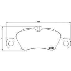 P 65 019 BREMBO Комплект тормозных колодок, дисковый тормоз