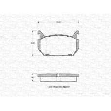 363702160581 MAGNETI MARELLI Комплект тормозных колодок, дисковый тормоз