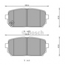 0 986 AB3 125 BOSCH Комплект тормозных колодок, дисковый тормоз