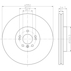 8DD 355 113-192 HELLA PAGID Тормозной диск