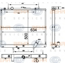 8MK 376 787-111 HELLA Радиатор, охлаждение двигателя